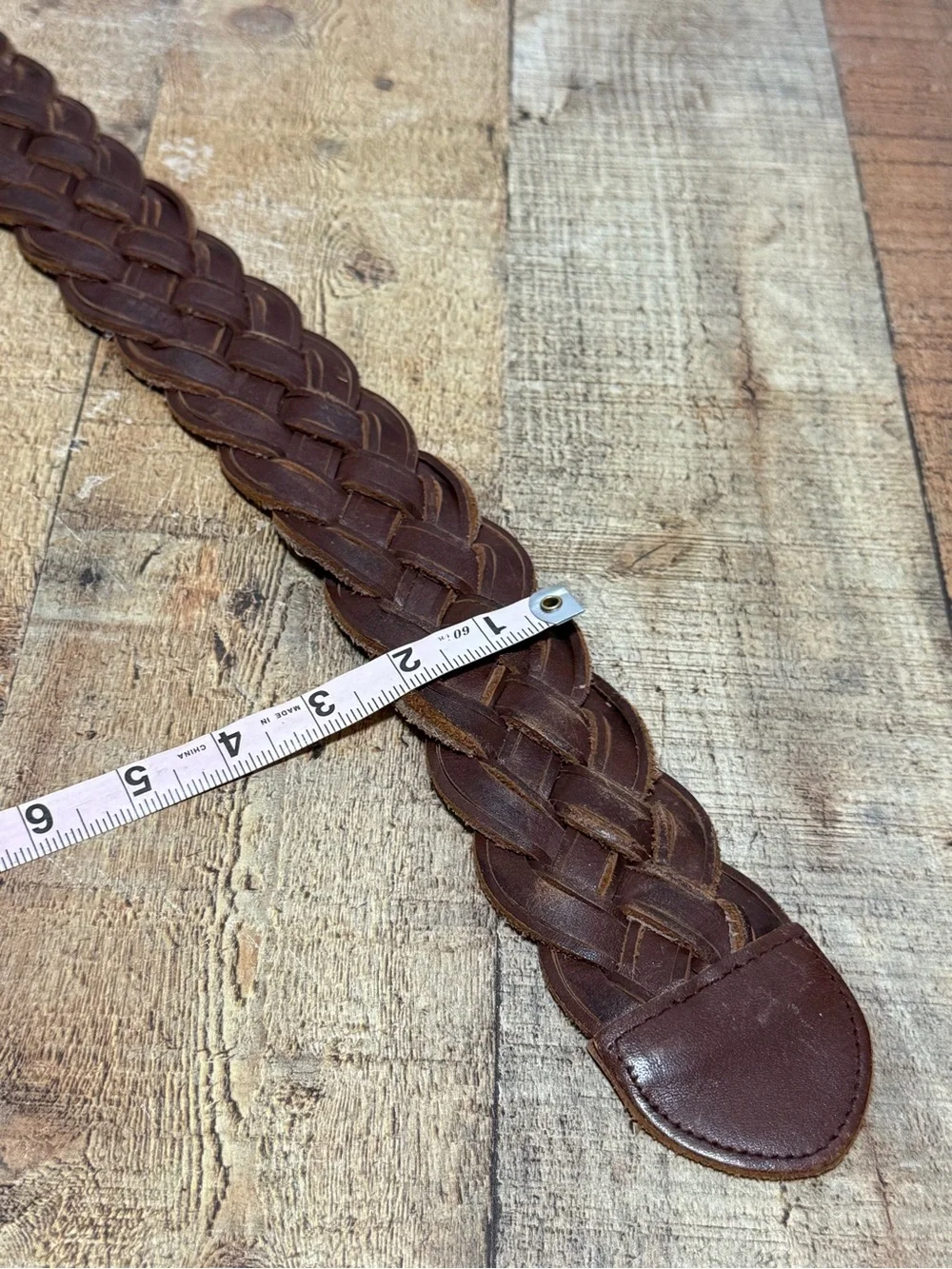 WOMEN'S ABERCROMBIE & FITCH BROWN GENUINE LEATHER BRAIDED BELT SIZE XS/S  Pre ow